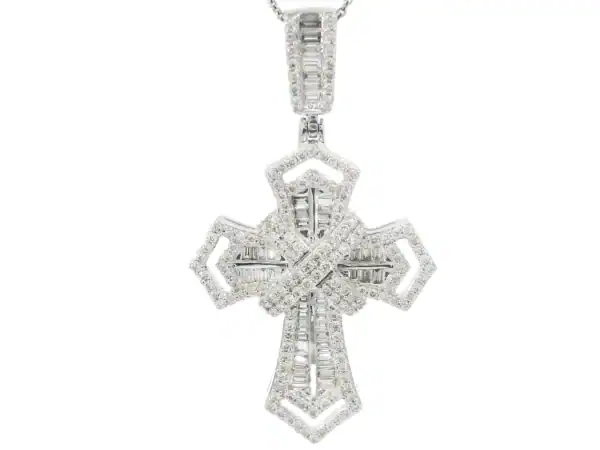 Baguette Flare Diamond Cross