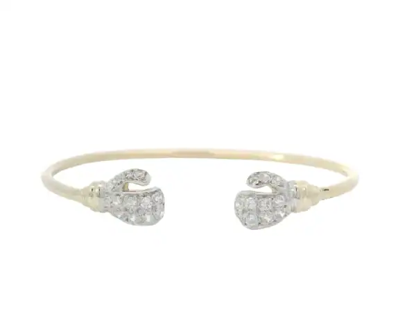 CZ Boxing Glove Baby Bangle