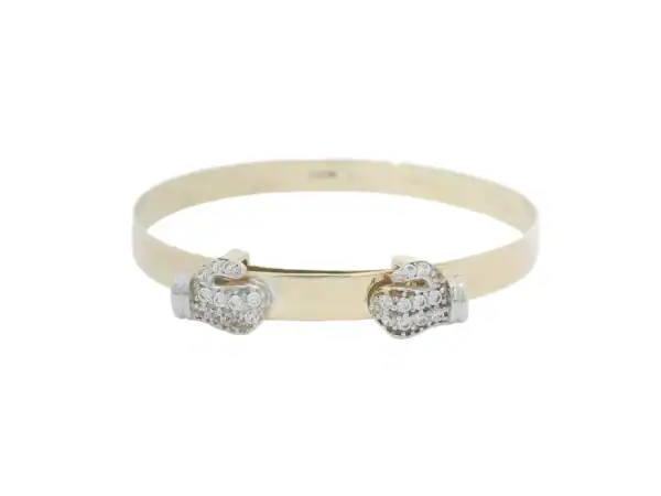 CZ Boxing Glove Expandable Baby Bangle