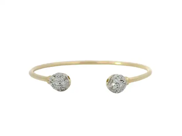 CZ Open Ball Baby Bangle