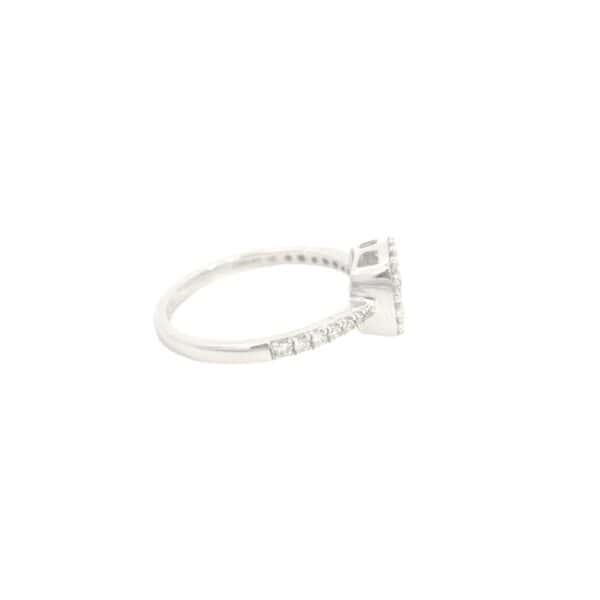 0.60ct Platinum Square Halo-Set Engagement Ring - Image 2
